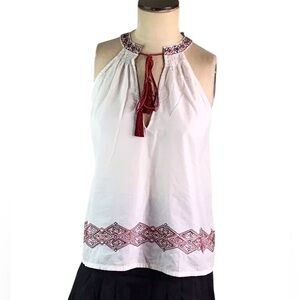 Les Petites Sleeveless Embroidered Top, M, NWT